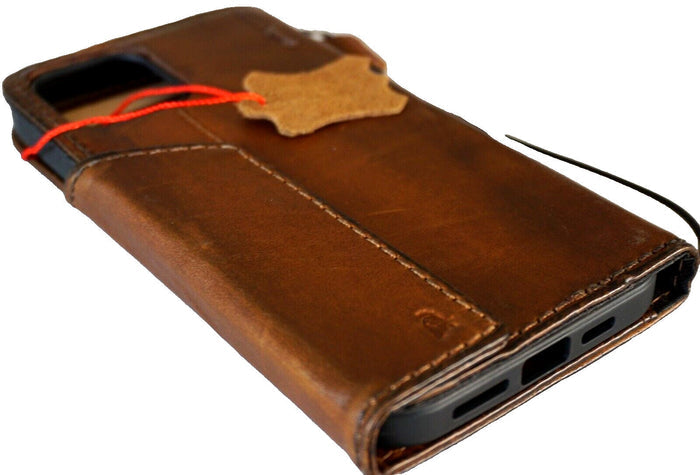 Leather iPhone Wallet Case: Vintage Book Style, Tree of Life