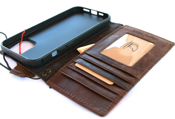 Leather iPhone Wallet Case: Vintage Tree Of Life, Credit Card Slots