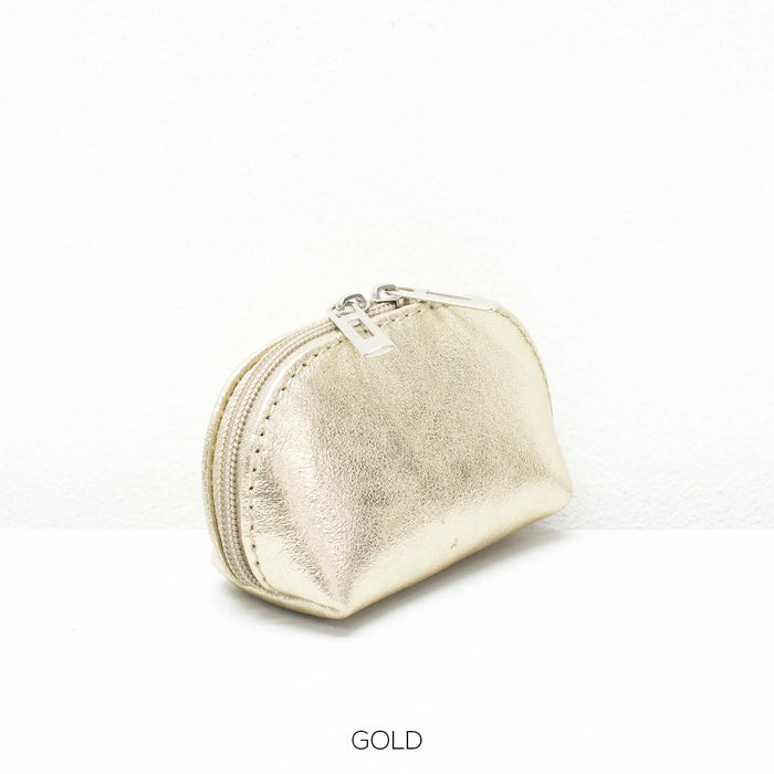 Leather Metallic Coin Purse
