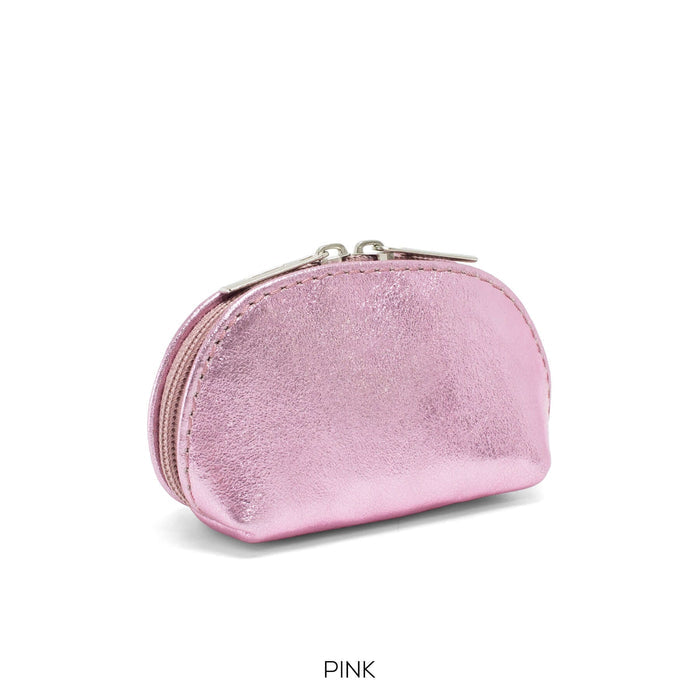 Leather Metallic Coin Purse
