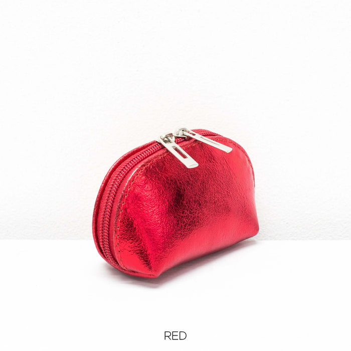 Leather Metallic Coin Purse