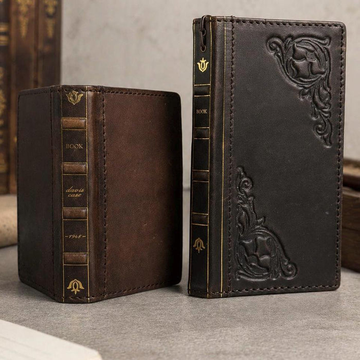 Leather Phone Case & Journal Set – Vintage Book Style