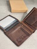 Leather Wallet Slim Holder Minimalist Bifold Compact Everyday Wallet