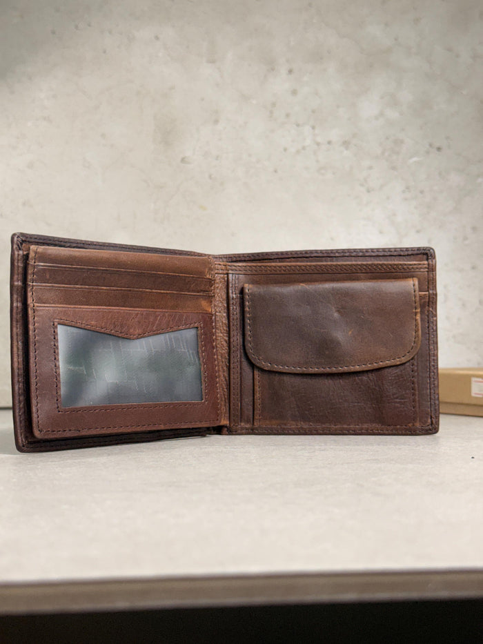 Leather Wallet Slim Holder Minimalist Bifold Compact Everyday Wallet