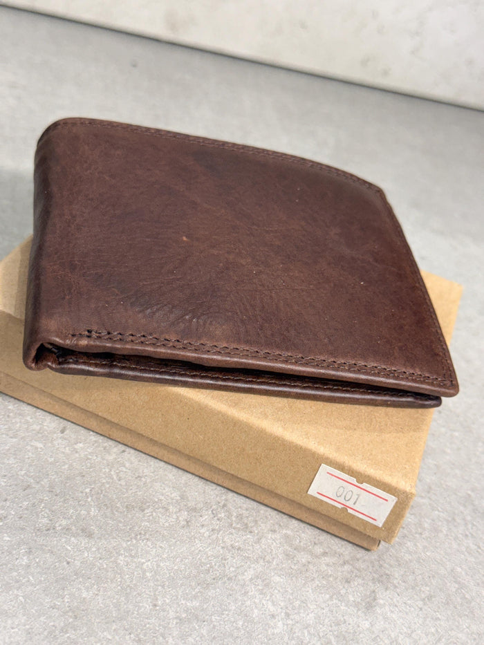 Leather Wallet Slim Holder Minimalist Bifold Compact Everyday Wallet