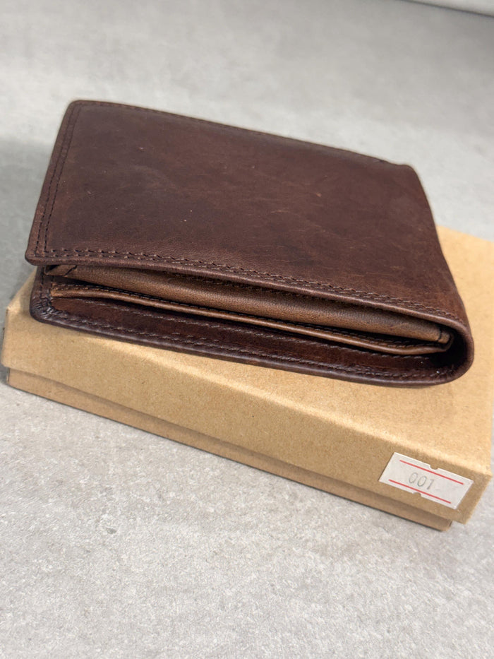 Leather Wallet Slim Holder Minimalist Bifold Compact Everyday Wallet