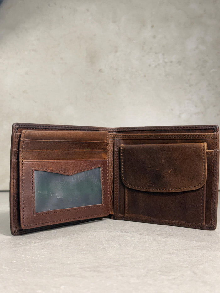 Leather Wallet Slim Holder Minimalist Bifold Compact Everyday Wallet
