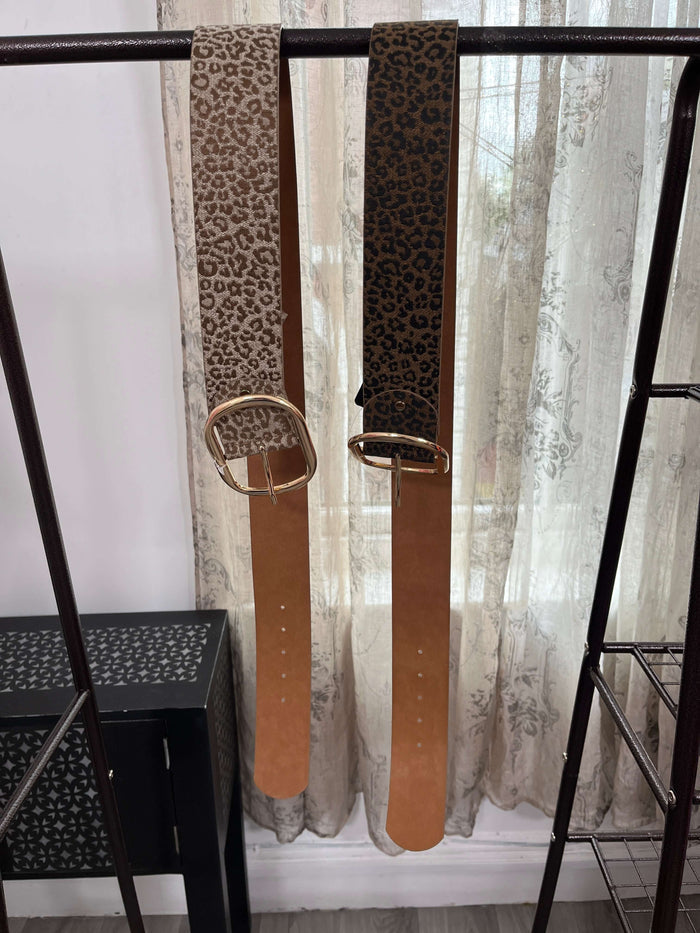 Leopard Design PU Ladies Belt