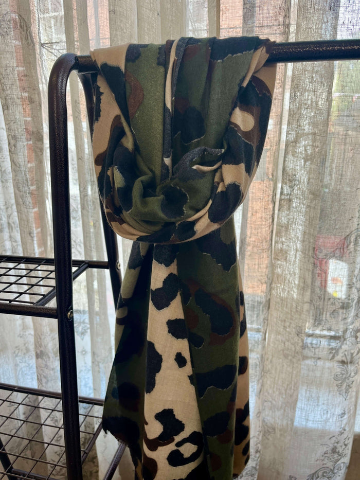 Leopard Panel Scarf