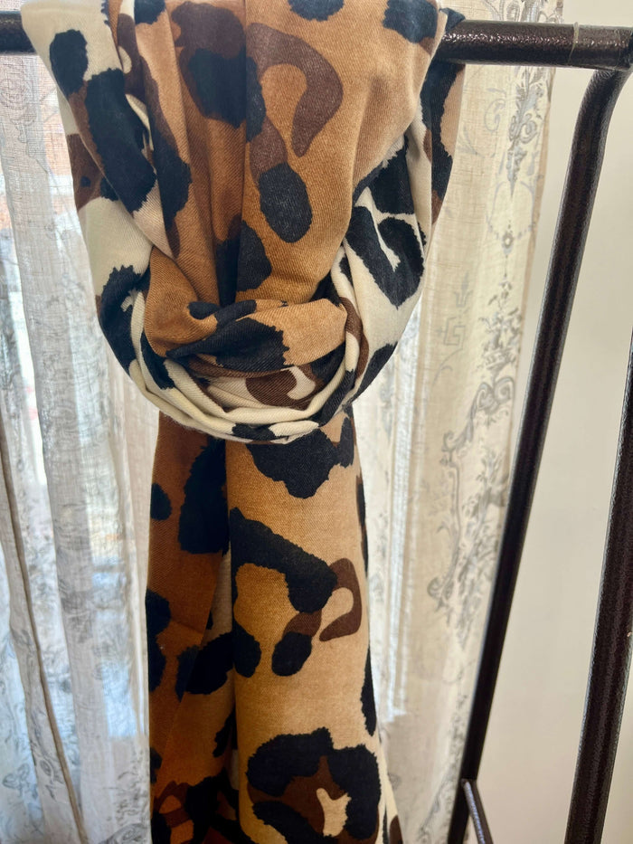 Leopard Panel Scarf