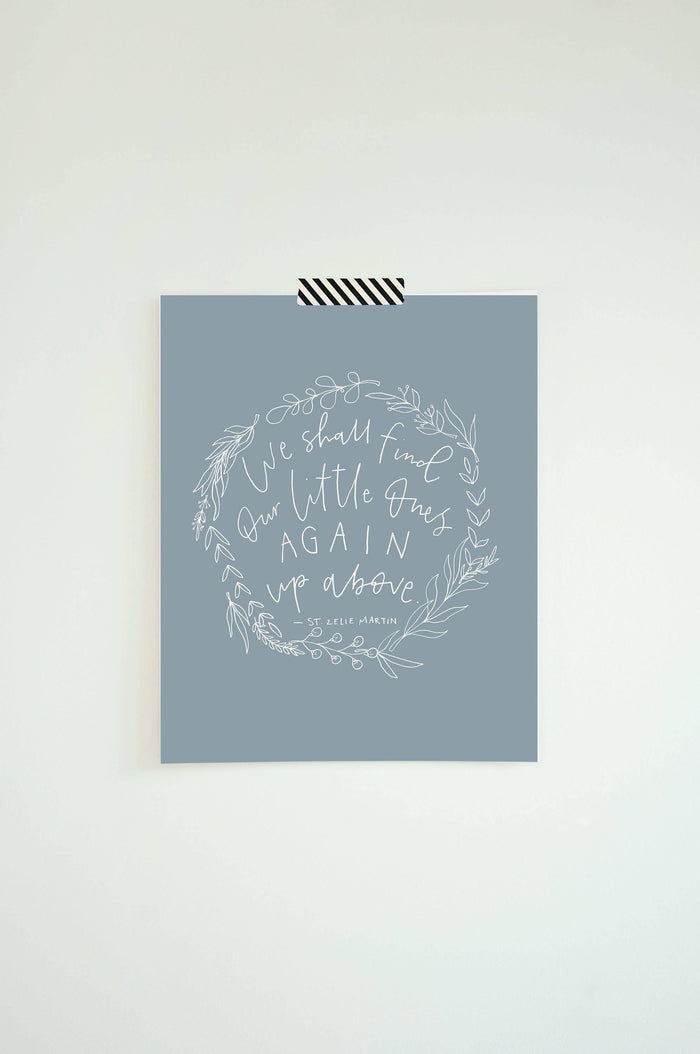 Little Ones Dusty Blue Fine Art Print 8x10