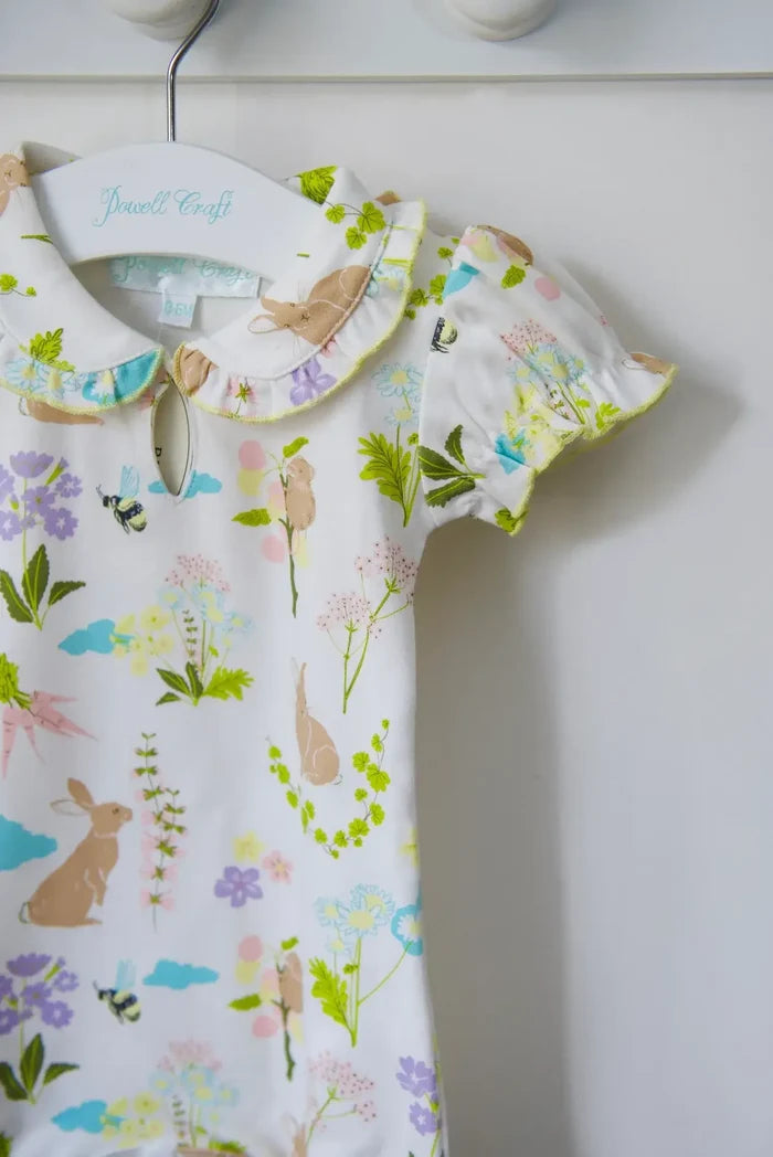 Meadow Print Rabbit Baby Grow