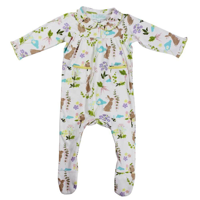 Meadow Print Rabbit Baby Jumpsuit