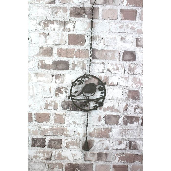 Metal Robin Cutout Hanger With Bell