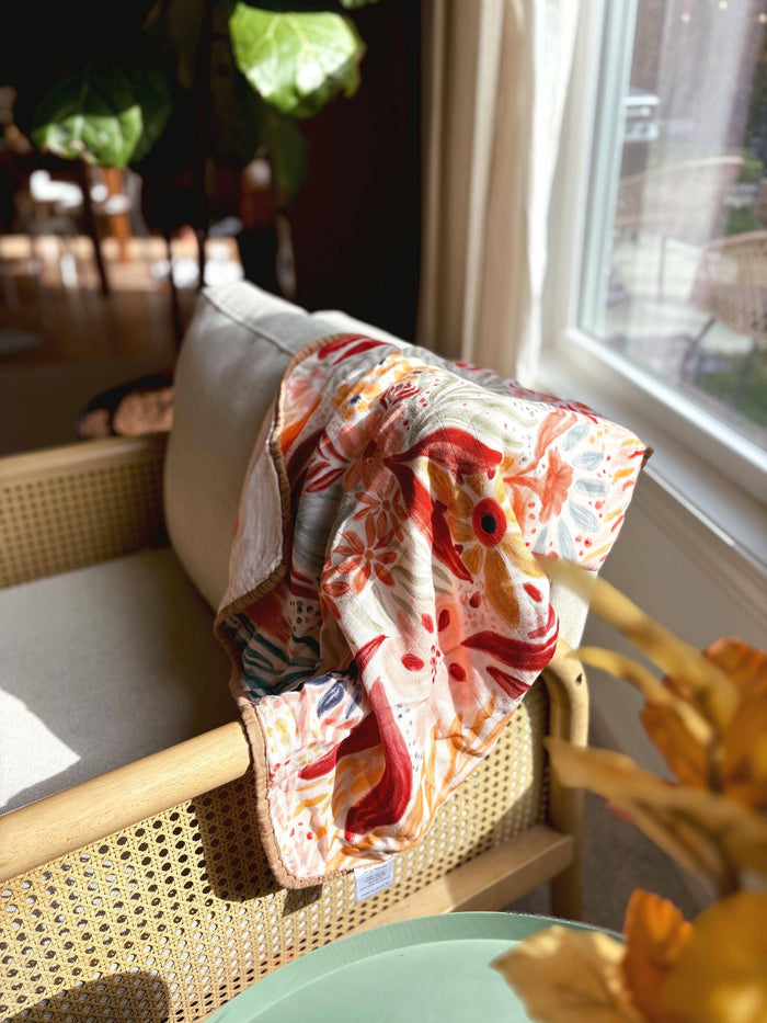 Mini* Bloom And Grow Bamboo Cotton Mini Blanket 8 Layers