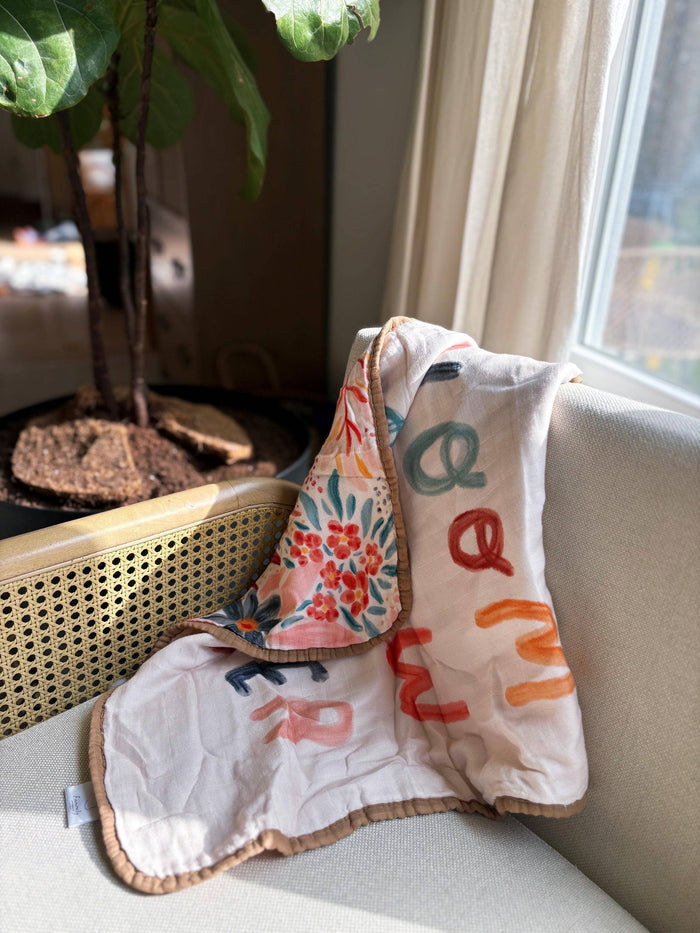 Mini* Bloom And Grow Bamboo Cotton Mini Blanket 8 Layers