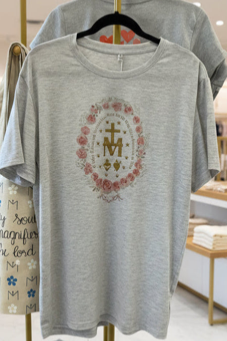 Miraculous Medal T-shirt-gray