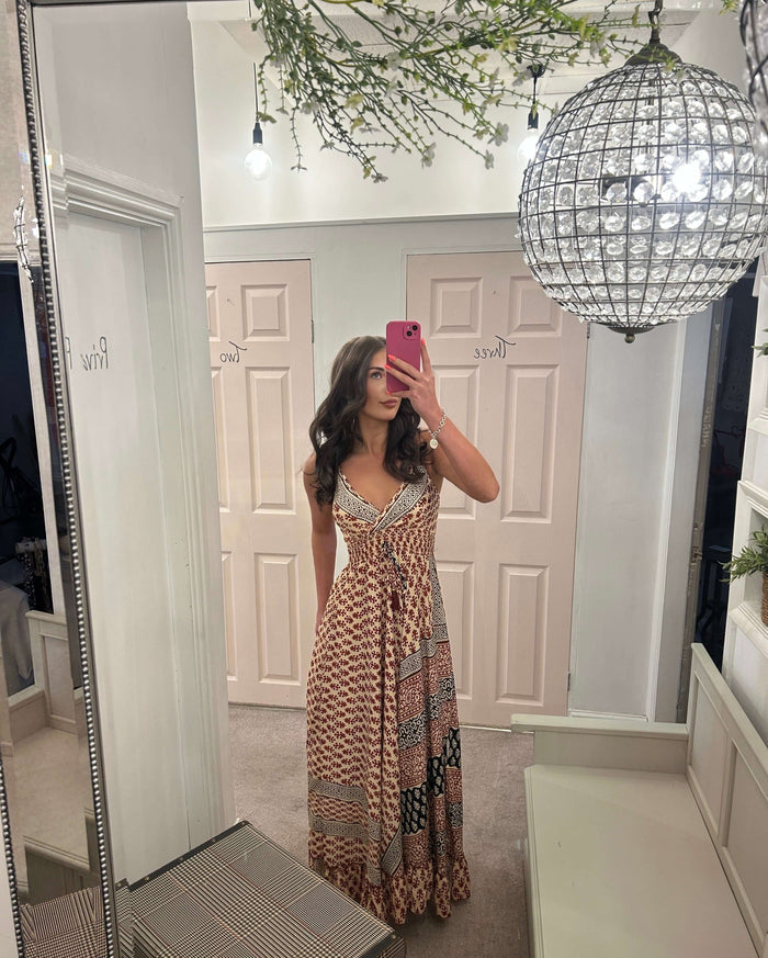 Multi Print Cami Maxi Dress