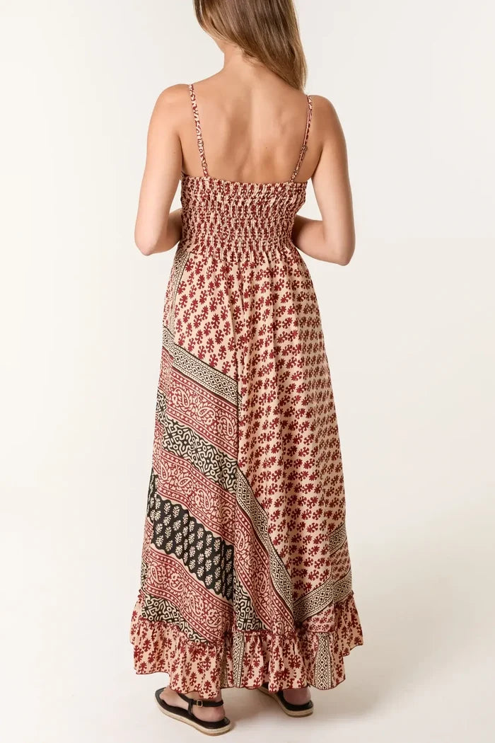 Multi Print Cami Maxi Dress