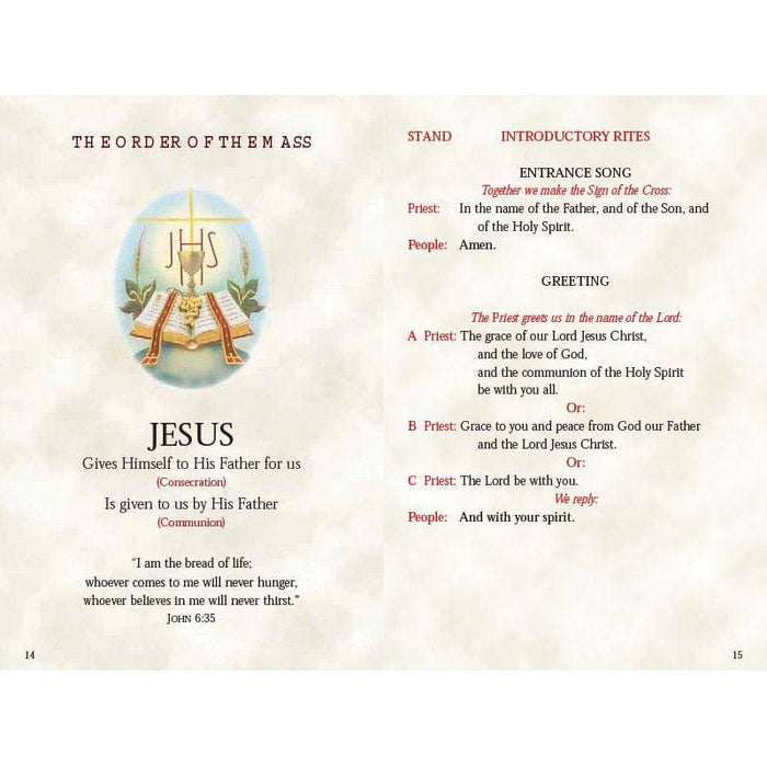 Page from a religious text with liturgical prayers and symbols