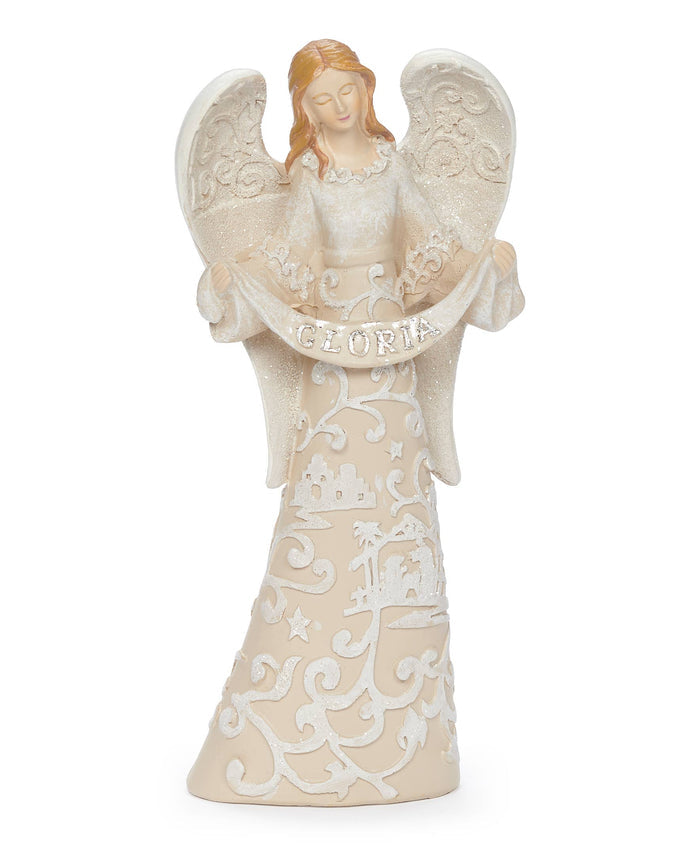 Nativity with Angel, Paper Cut Style; 7-piece Set