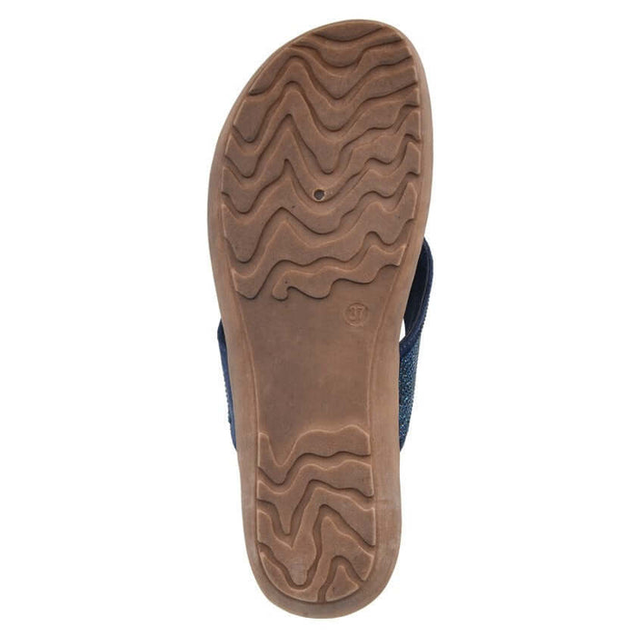 Navy Diamante Ladies Sandal - 'Alcee'