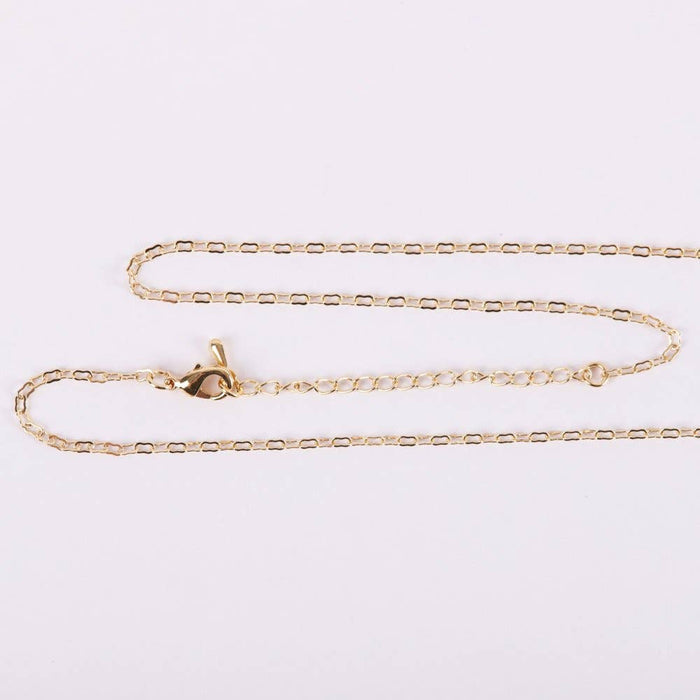Necklace Cross w/ Cubic Zirconia Gold Over SS 18"