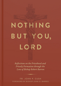 Book cover of 'Nothing But You, Lord' with crucifix in red background