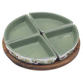 Olive Grove Snack Dishes on Tray - Set of 4