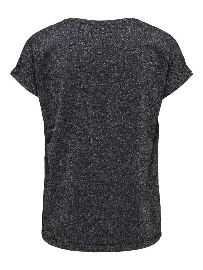 Only Black Glitter Top