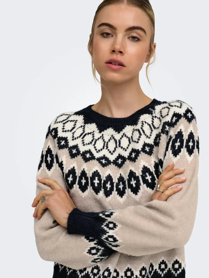 Only Rusty Fair Isle Sweater