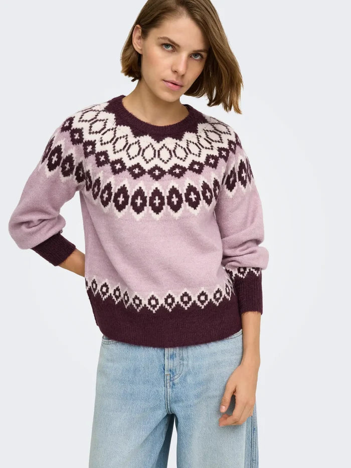 Only Rusty Fair Isle Sweater
