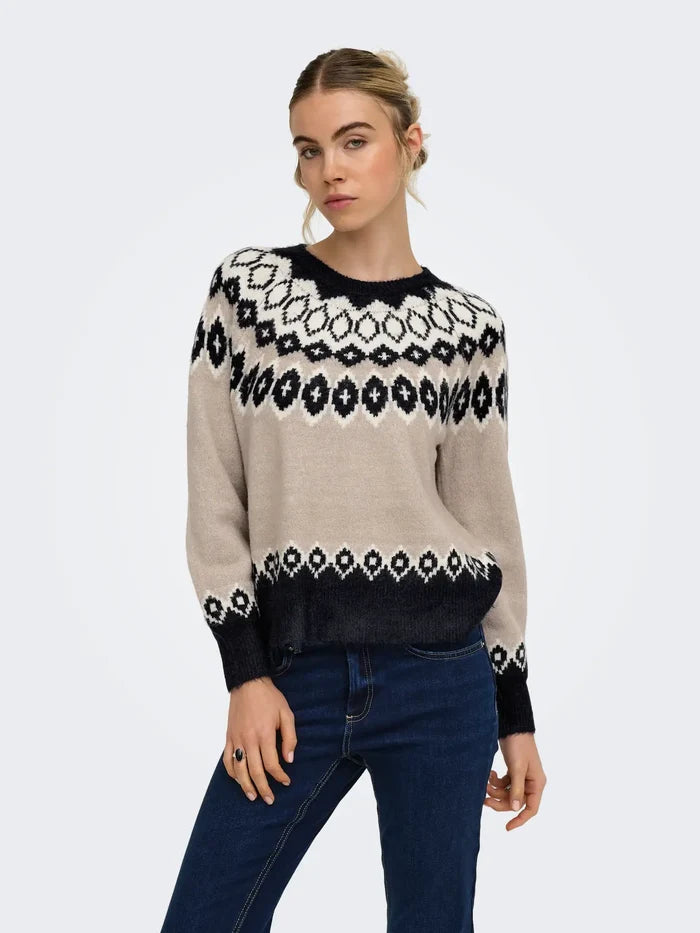 Only Rusty Fair Isle Sweater