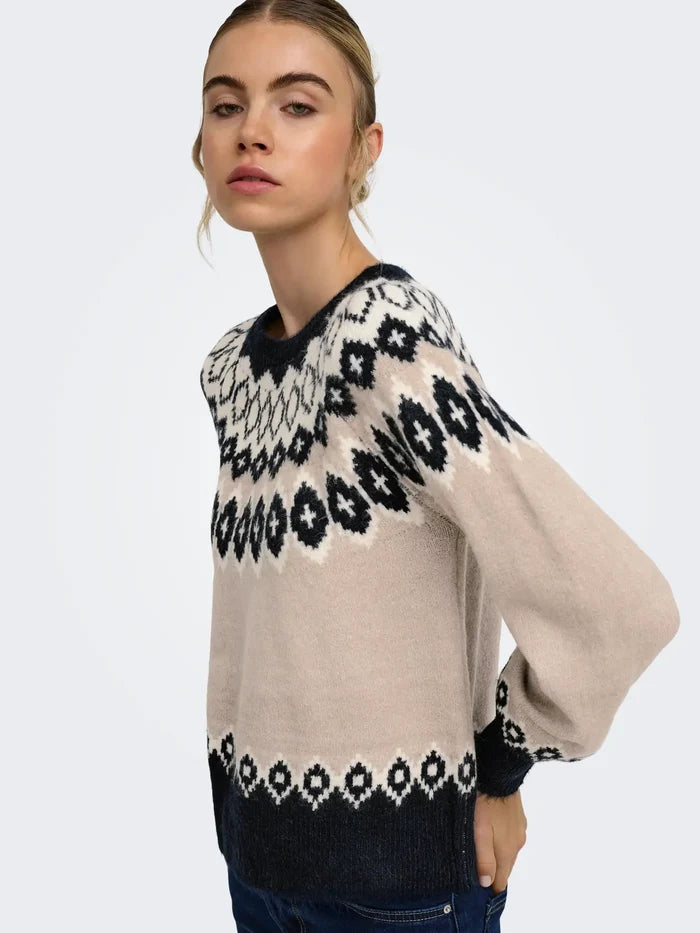 Only Rusty Fair Isle Sweater