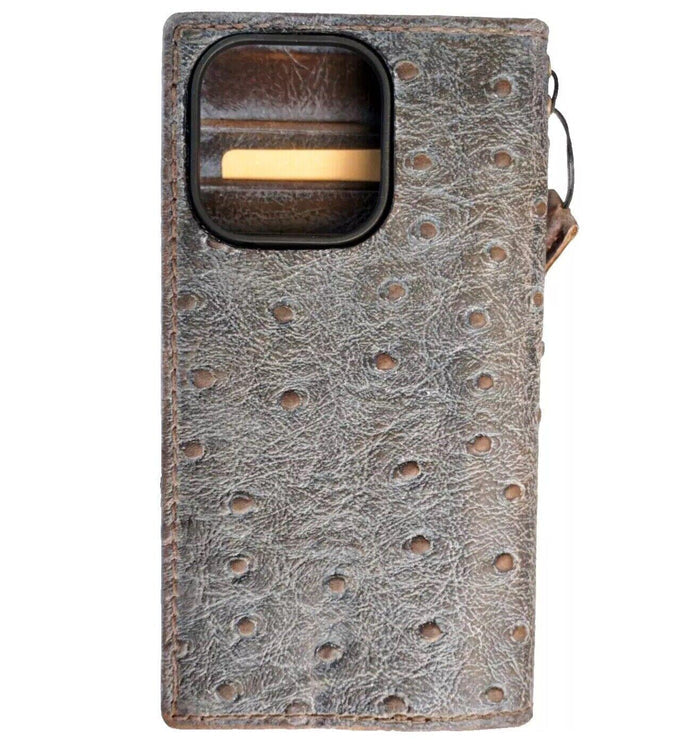 Ostrich Style Leather Wallet Case for Google Pixel