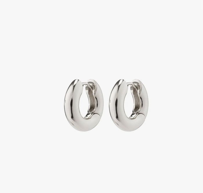Pilgrim AICA Huggie Silver Plated Hoops