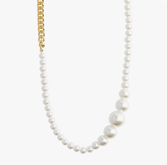 Pilgrim Beat Pearl Necklace Gold or Silver Plated
