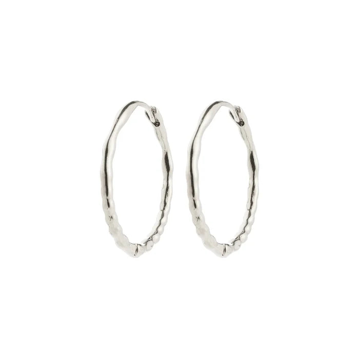 Pilgrim Silver Plated Between Hoops - Waterproof
