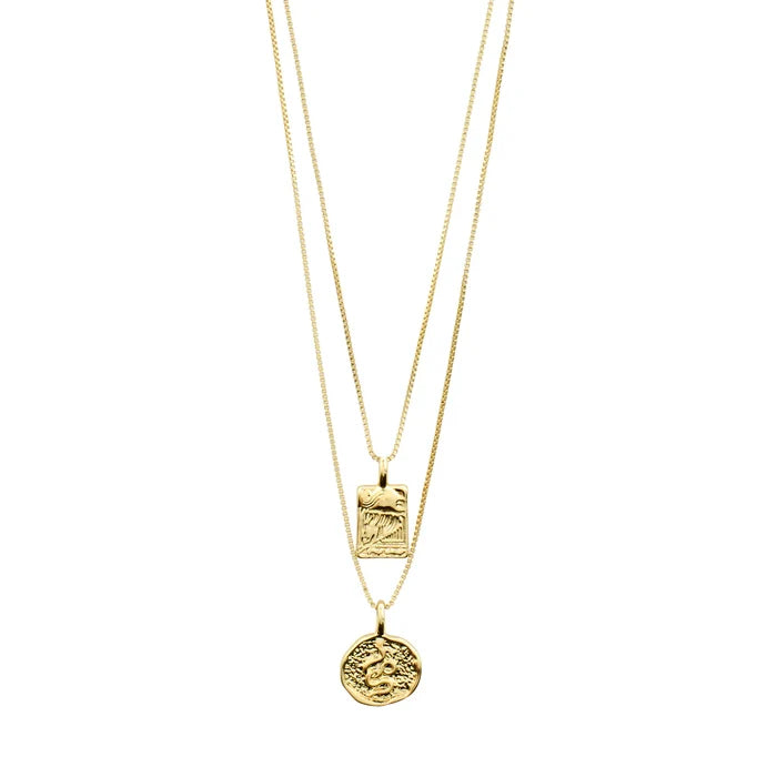 Pilgrim Valkyria 2 in 1 Gold or Silver Plated Necklace