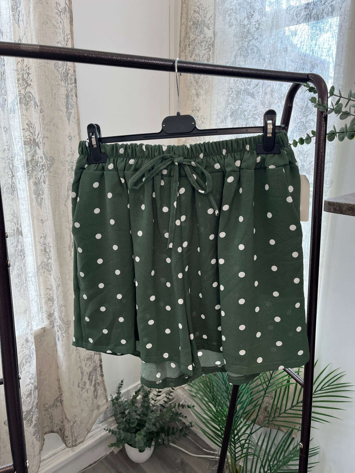 Polka Dot Elegant Floaty Shorts