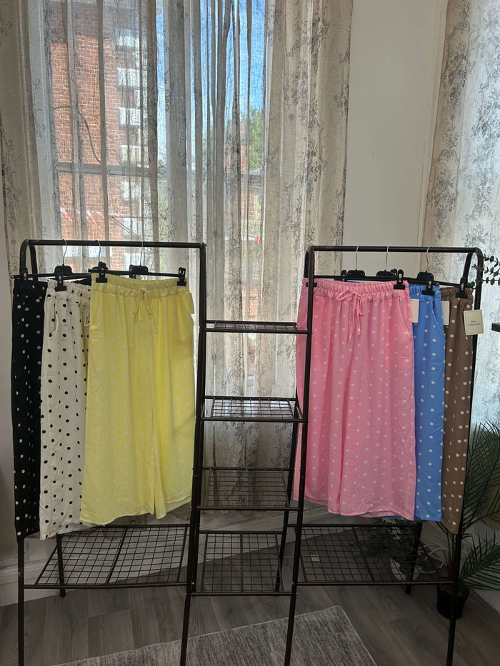 Polka Dot Elegant 3/4 Length Trouser