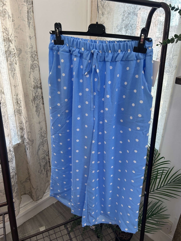 Polka Dot Elegant 3/4 Length Trouser
