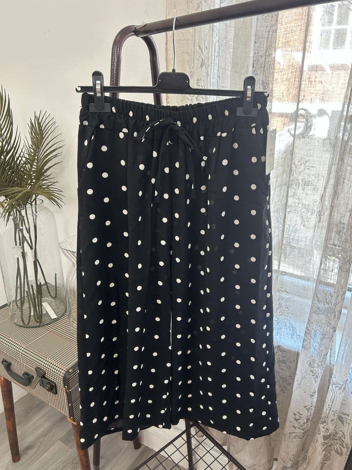 Polka Dot Elegant 3/4 Length Trouser