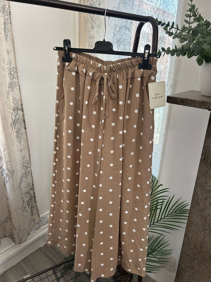 Polka Dot Elegant 3/4 Length Trouser