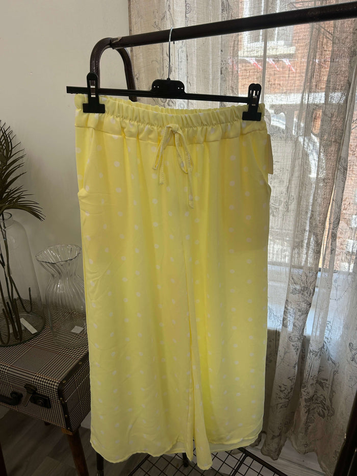 Polka Dot Elegant 3/4 Length Trouser
