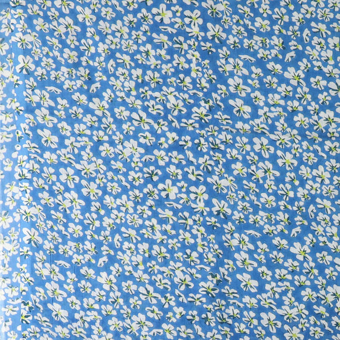 POM925 - Cobalt ditsy floral print modal scarf