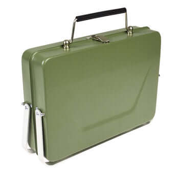 Portable suitcase BBQ - Khaki green