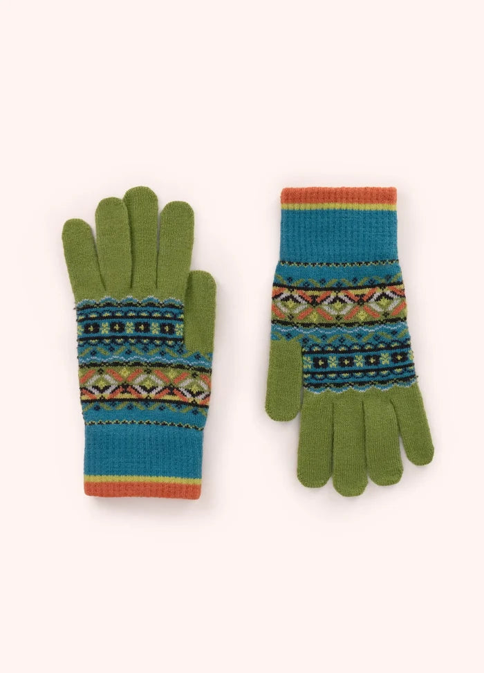 Powder Design Faie Isle Gloves - Teal