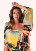 Powder Design Kimono Jacket - Exotic Leaves