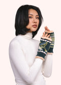 Powder Design Thistle Wrist Warmers/Mittens - Navy